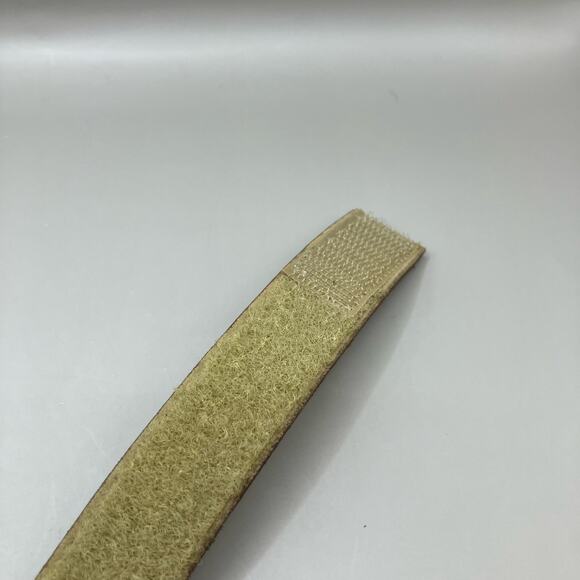 Women’s Belt Leather Stones Metal Artisan Unique Tan Velcro Adjustable 41” - Picture 8 of 9